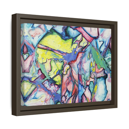 Alien Abstract Colorful Framed Canvas Art - Kia Day Design