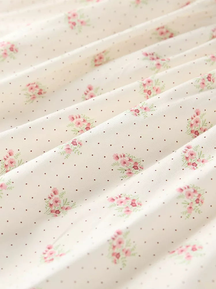 Children's Floral Print Long Sleeve Casual Dress - -