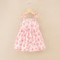 Summer Sleeveless Print Cotton Casual Dresses pink