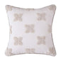 Cotton Macrame Pillow Case Woven Tufted Throw Pillow Cover With Tassel White Light Beige