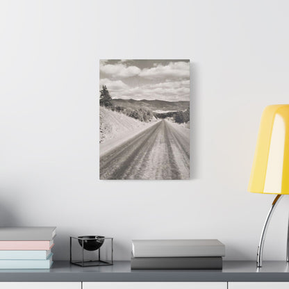 Western Road Satin Canvas Stretched