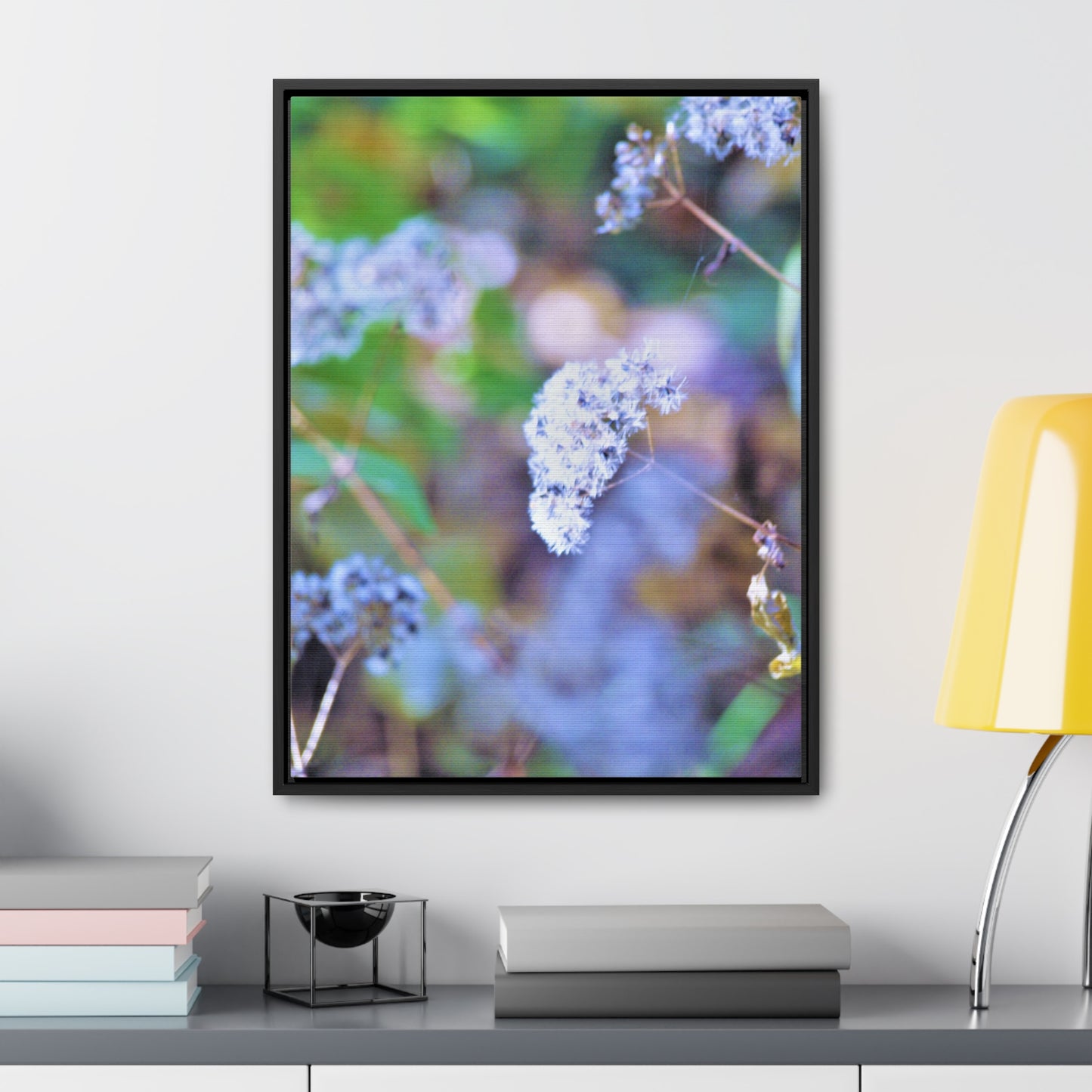 Macro Blue Gallery Canvas Wraps, Vertical Frame