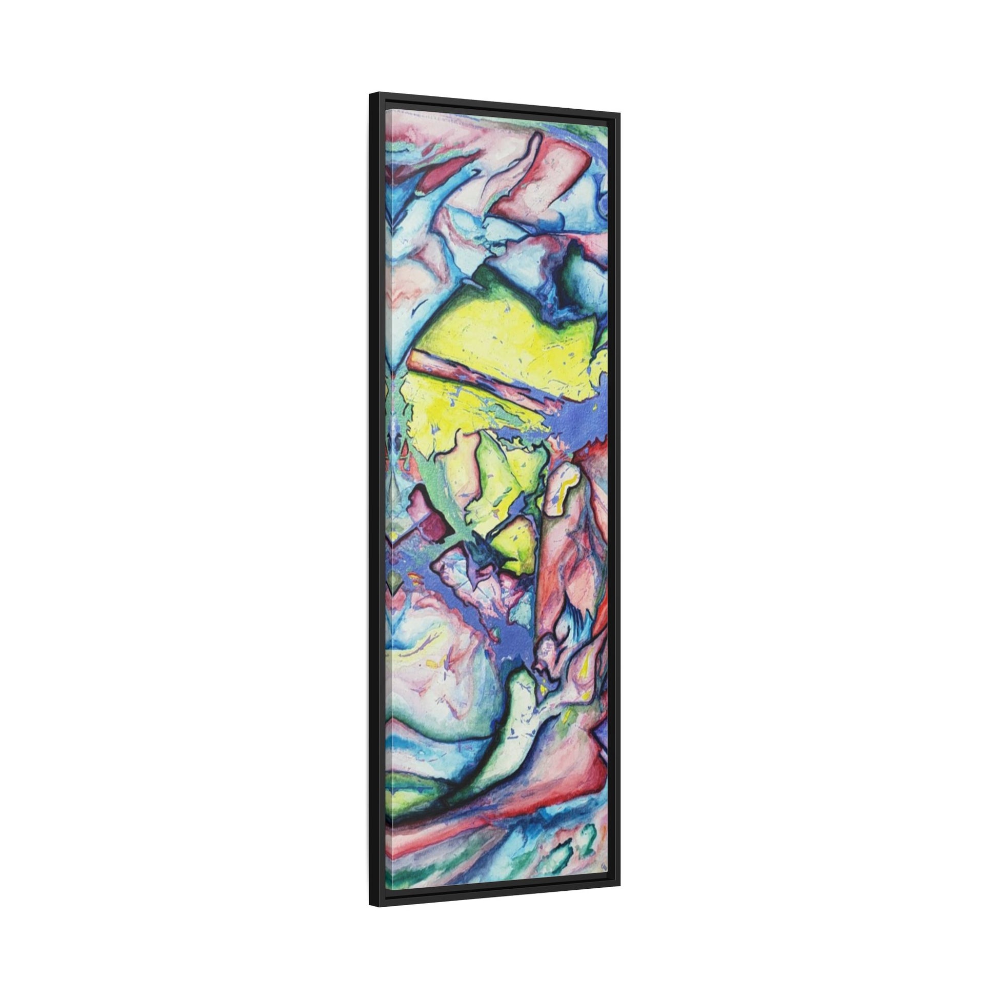 Alien Abstract Colorful Framed Canvas Art - Kia Day Design