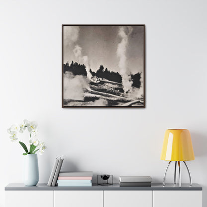 Norris Geyser Yellowstone Gallery Canvas Wraps Square Frame