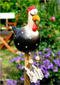 Daze Rooster Hen Resin Statue Garden Figurines for Outdoor Interior Decoration