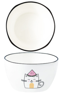PurrfectCat Ceramic Dining Bowls - L - bowls