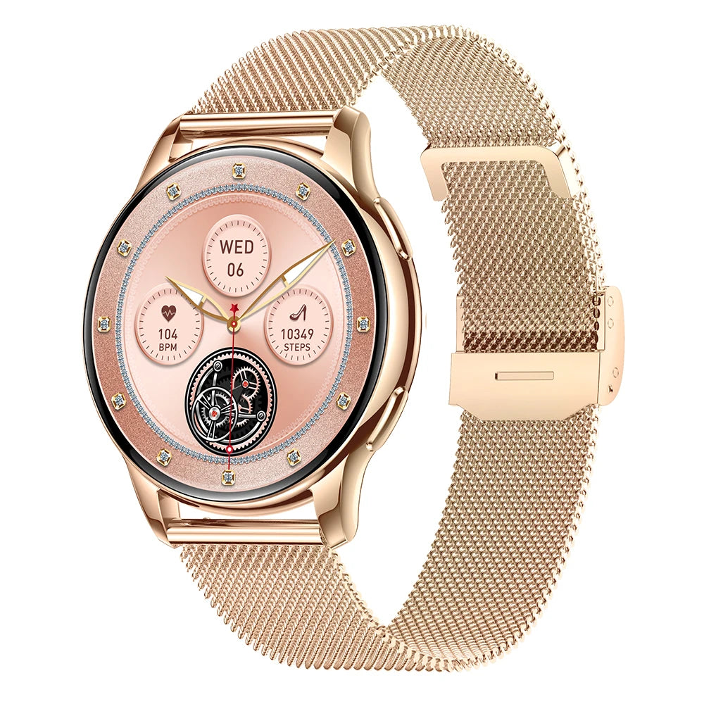 Smart Watch Ladies AMOLED Screen BT Call 300mAh