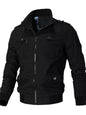 Men's Plus Size Casual Zip Up Lightweight Jacket - Black -