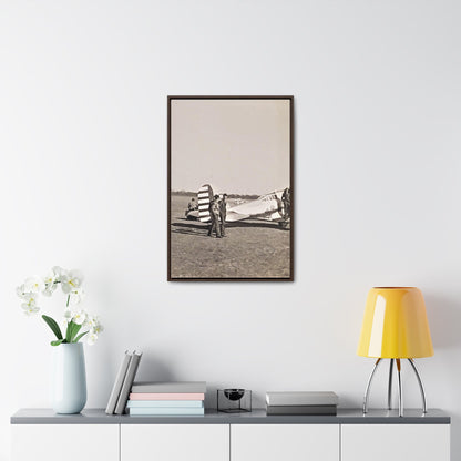 Army Pursuit Plane Ames Airport 1939 Gallery Canvas Wraps Vertical Frame 20″ x 30″ Premium Gallery Wraps (1.25″) Walnut