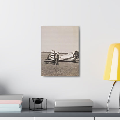 Army Pursuit Plane Ames Airport 1939 Canvas Gallery Wraps 12″ x 16″ 1.25"