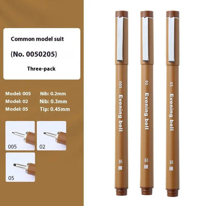 Brown Fine Liner Set 3Pcs mix