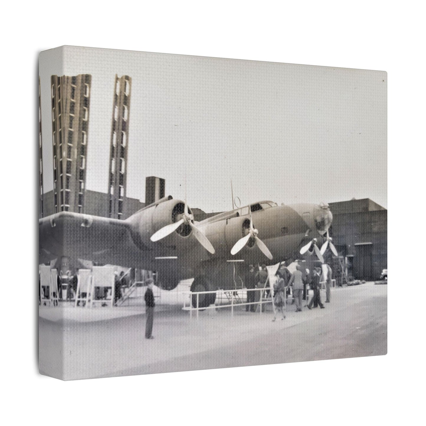 Boeing B-17 Bomber Satin Canvas, Stretched