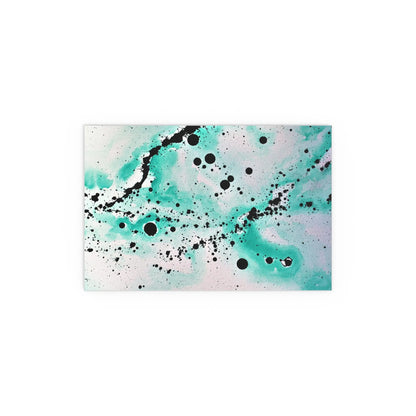 Teal Burst Silk Posters 12" x 8" (Horizontal) Semi Glossy