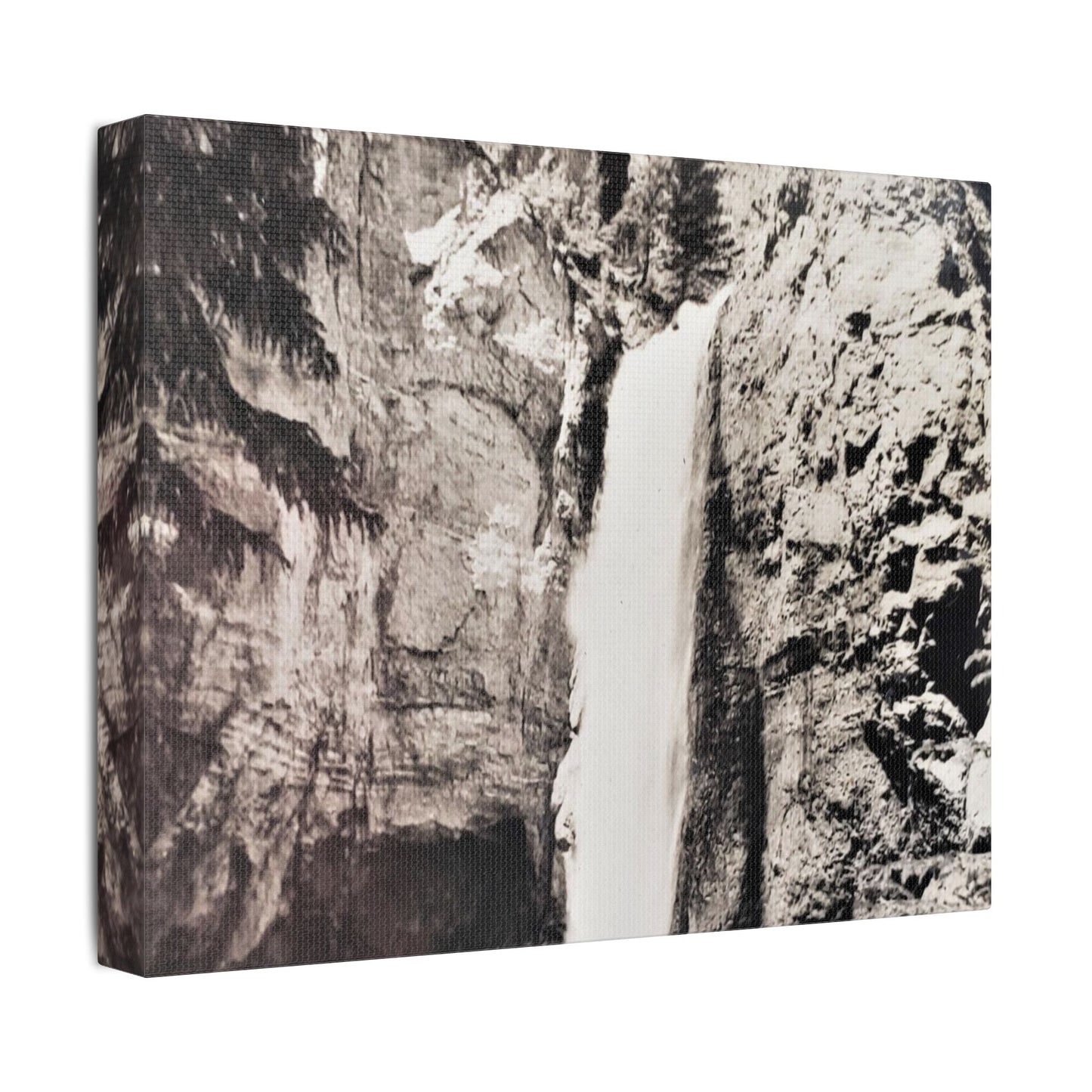 Tower Falls Yellowstone Satin Canvas, Stretched