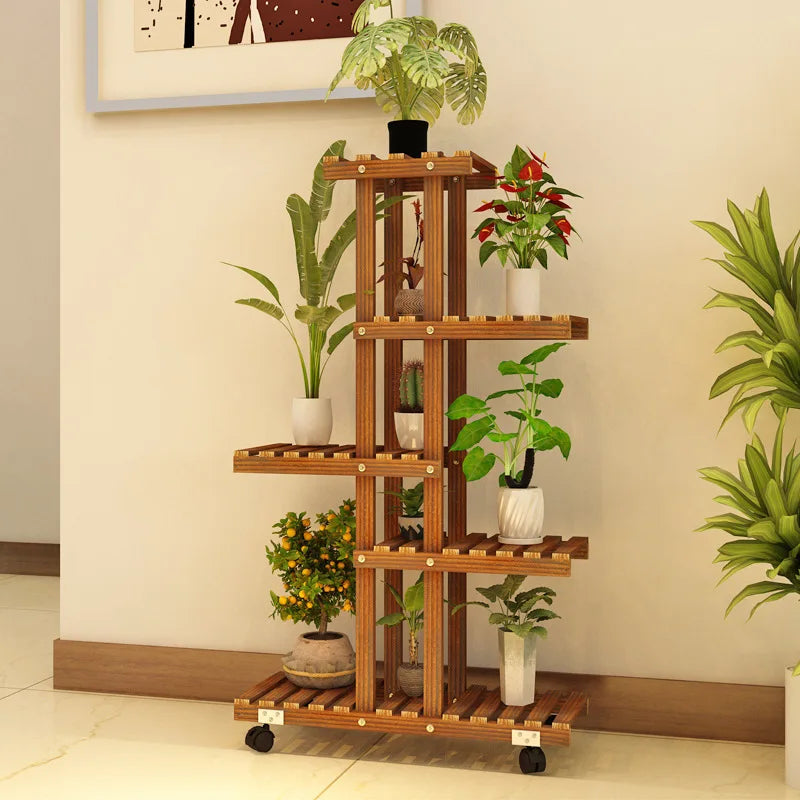 Foldable Home Decoration Wood Stand Storage Rack Household Decorative