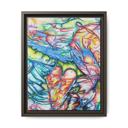 Multi-Color Abstract Framed Canvas Art Print - Kia Day Design