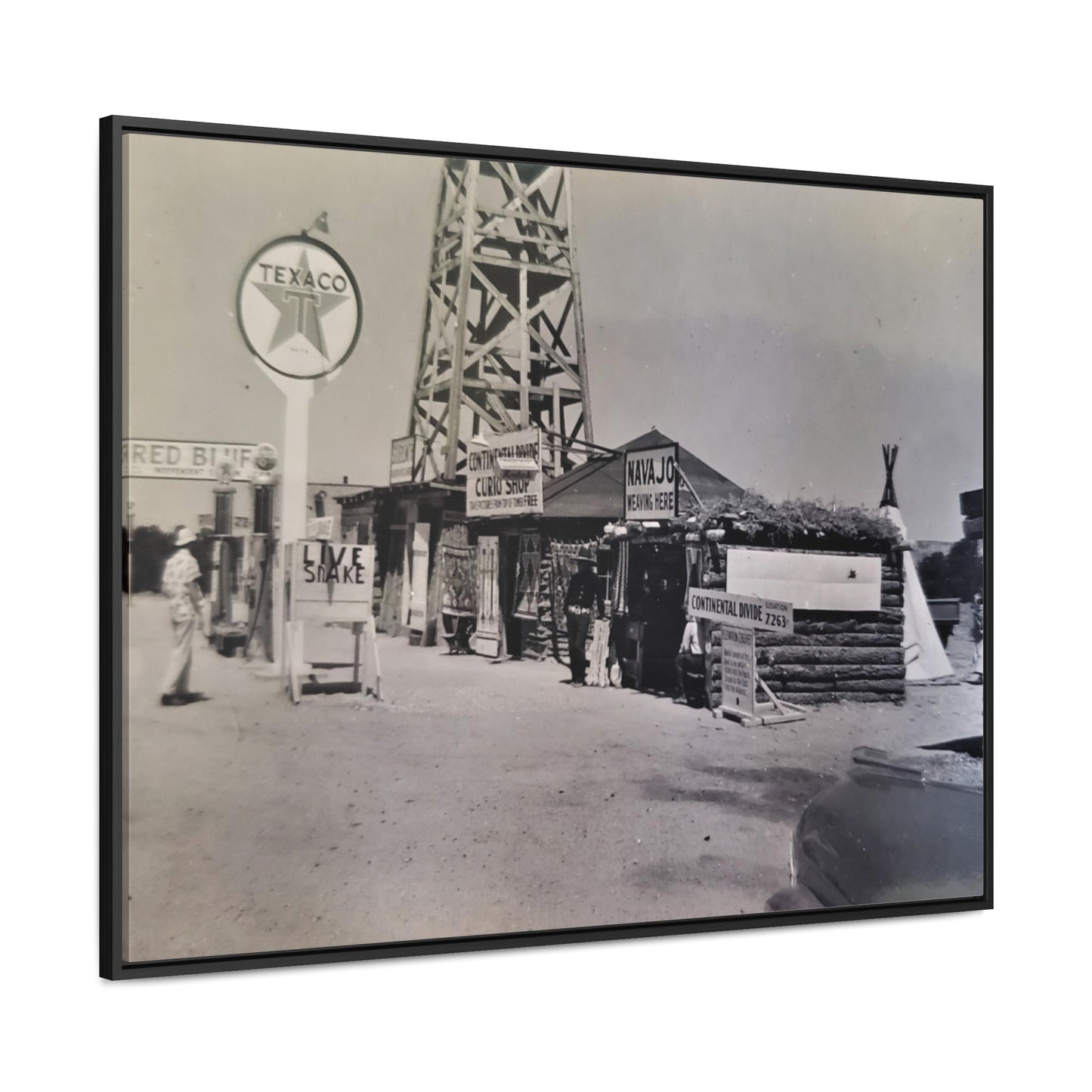 Texaco Station Continental Divide Gallery Canvas Wraps, Horizontal Frame