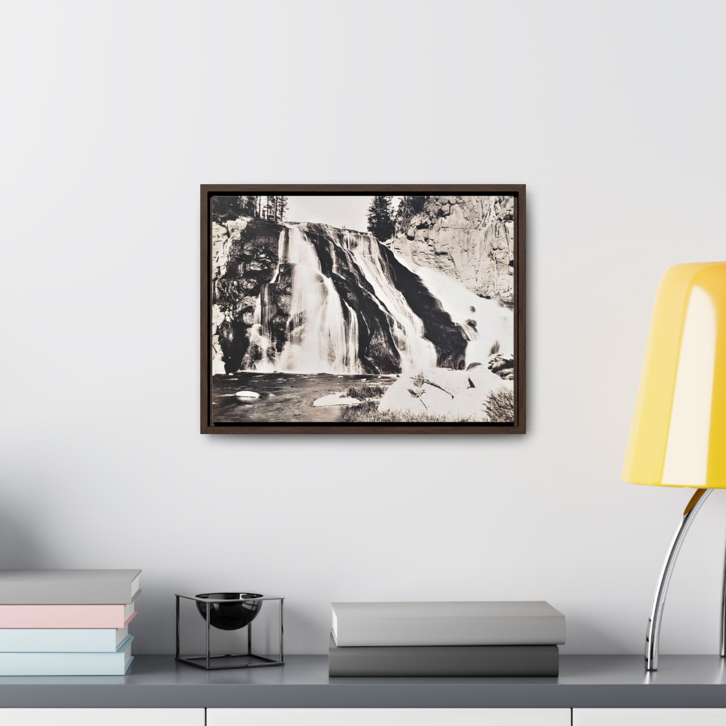 Gibbon Falls Yellowstone Gallery Canvas Wraps, Horizontal Frame