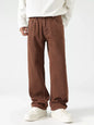 Men's Vintage Wash Wide Leg Jeans - Brown -