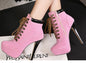 Cross Strap Stiletto Martin Boots
