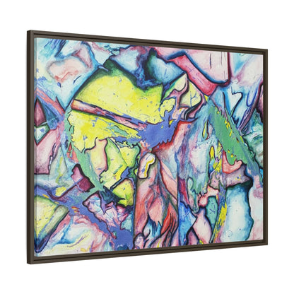 Alien Abstract Colorful Framed Canvas Art - Kia Day Design
