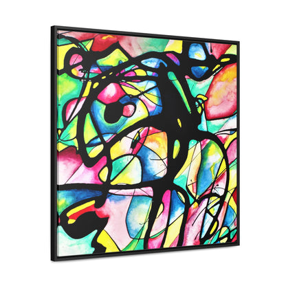 Peacock Gallery Canvas Wraps, Square Frame