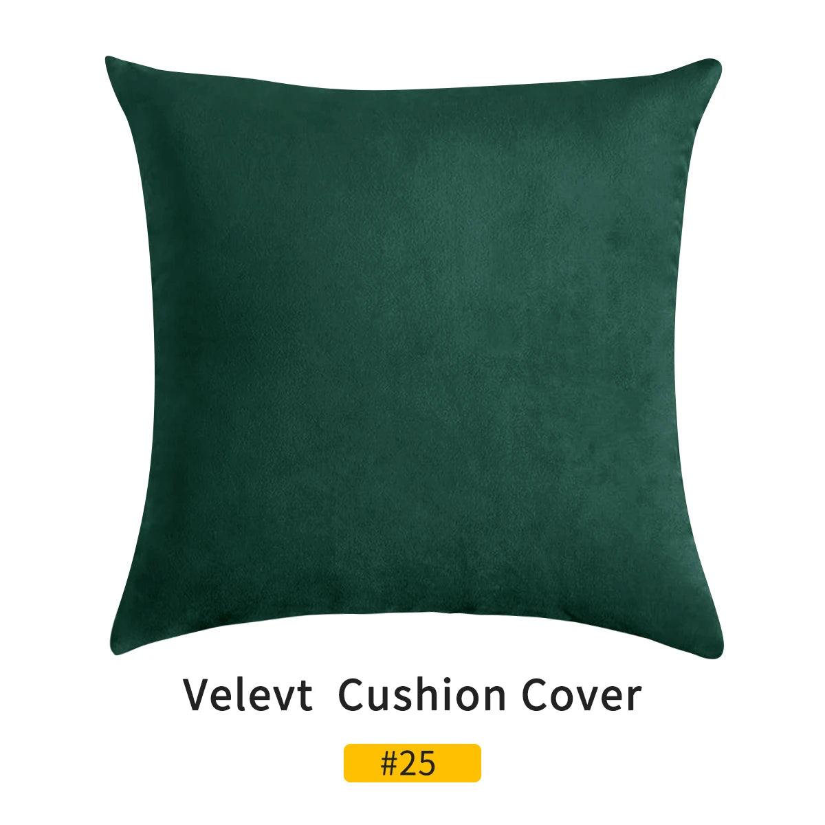 Velvet Fabric Pillow Case Cushion Covers Solid Color Plush Square Pillow Case