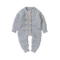 Winter Warm Knitted Baby Clothes Gray 3 Months Old