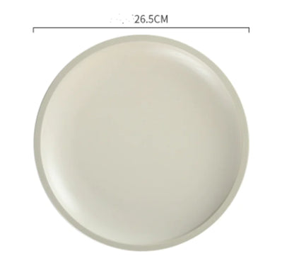 Morandi Ceramic Round Dinner Plates - Beige 10inches - plates