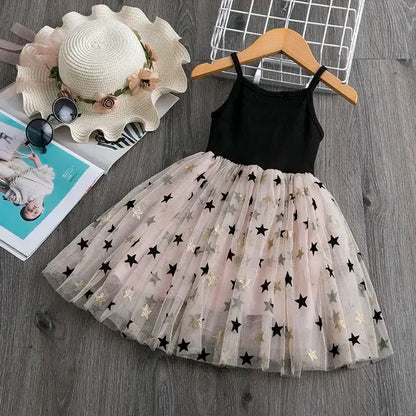 Summer Princess Dress Black pink 5T