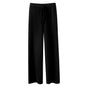 Vintage Casual Knitted Wide Leg Pants Black Extra Large