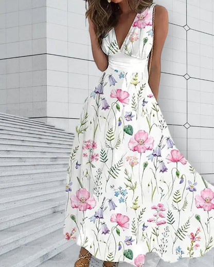Ladies Floral Summer Long Dress - Kia Day Design