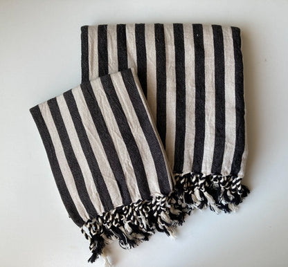 Zebra Cotton Linen Towel - - Towels
