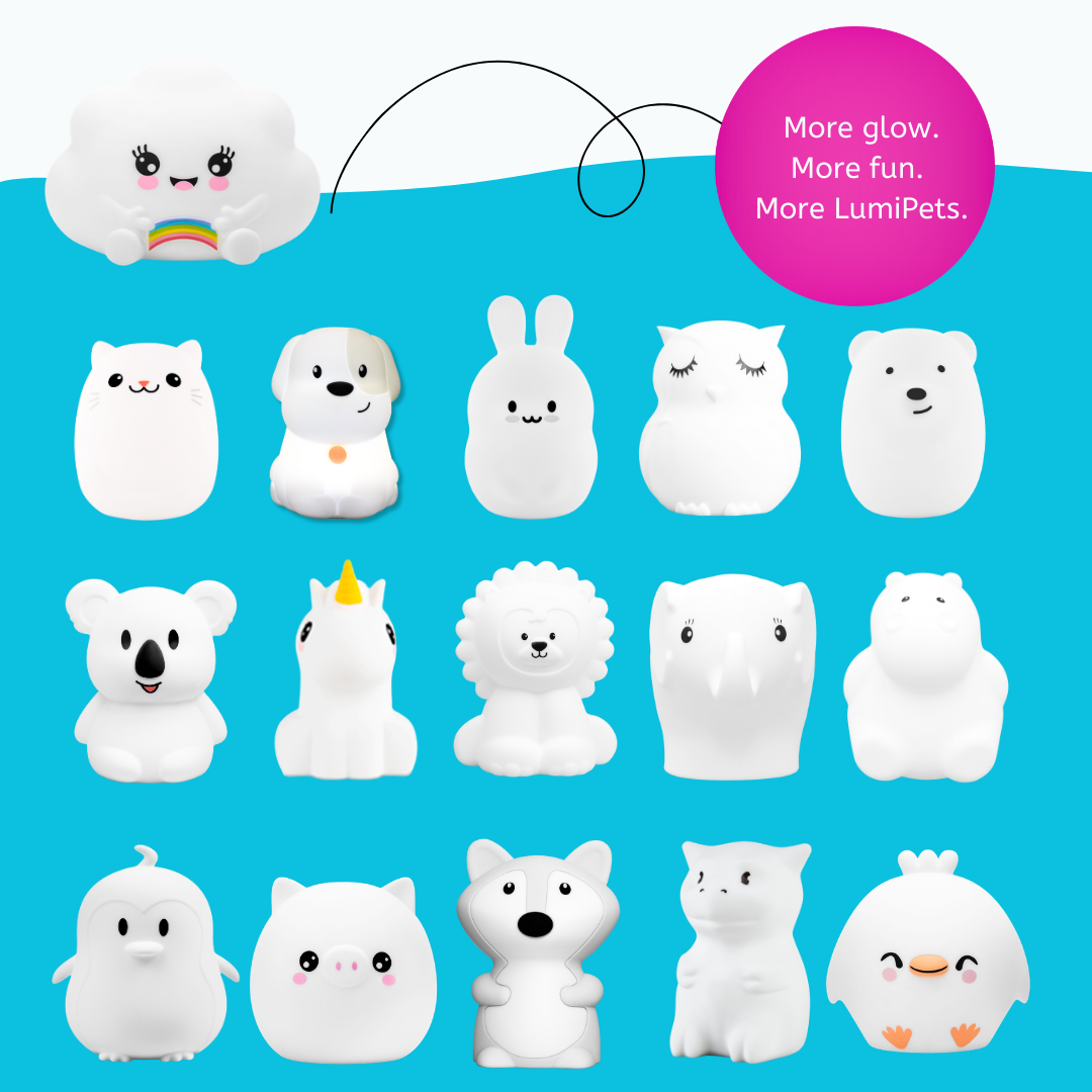 LumiPets® Kawaii Cloud - Children's Nursery Touch Night Light - - Item 0112