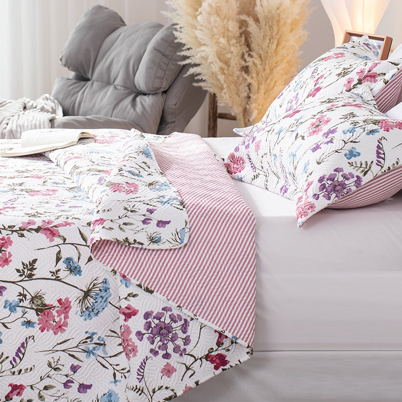 Kasentex Spring Floral Quilt Set- Kasentex- {{Product type}}