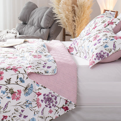 Kasentex Spring Floral Quilt Set- Kasentex- {{Product type}}