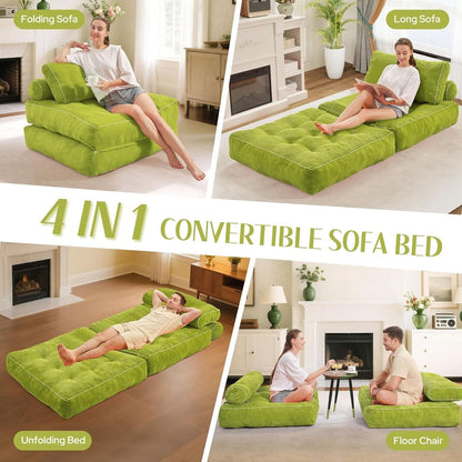 Emerald Convertible Sleeper Sofa Bed With Backrest- ShipItFurniture- {{Product type}}