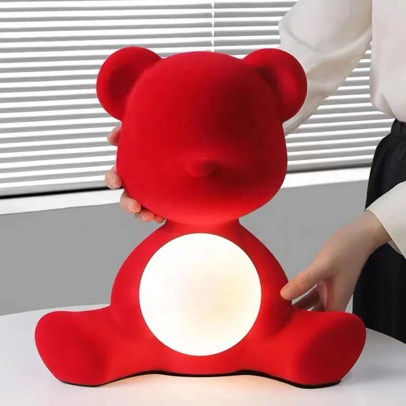 Teddy Bear LED Resin Table Lamp