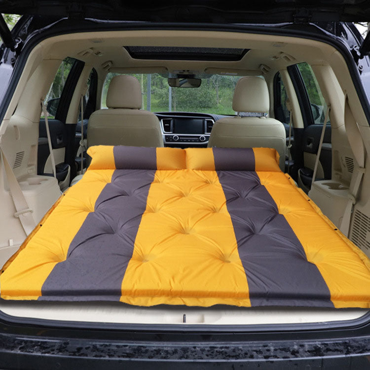 Suede Fabric Automatic Inflatable Car Air Bed for SUV Back Seat