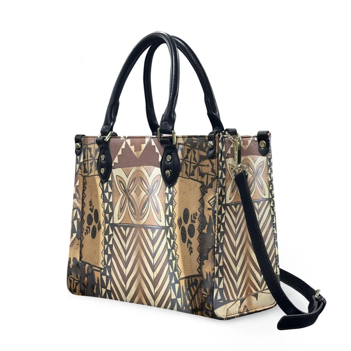 Polynesian Hawaii Tribal Print Tote Bag for Women Shoulder Purse Handbag