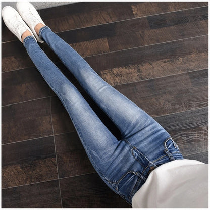 Close-Fitting Pants High Waist Loose Comfortable Jeans