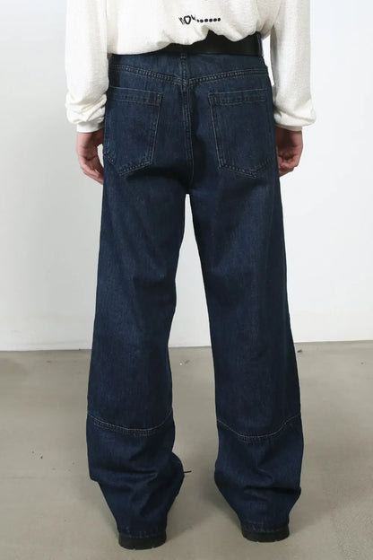 Men's Distressed Jeans with Pockets - -