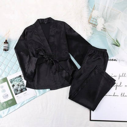 2 Piece Set Satin Sleepwear - - sleepwear