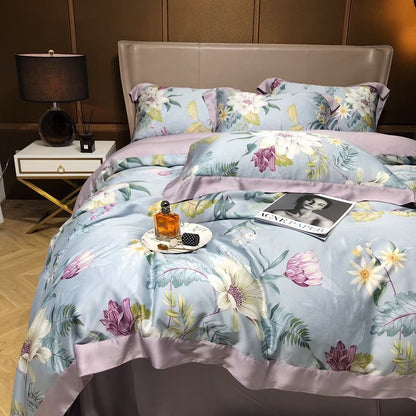 Floral Design Lyocell 60s Home Bedding Set