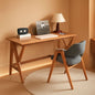 Natural Oak Industrial Style Solid Wood 47 Inch Wide Desk- ShipItFurniture- {{Product type}}
