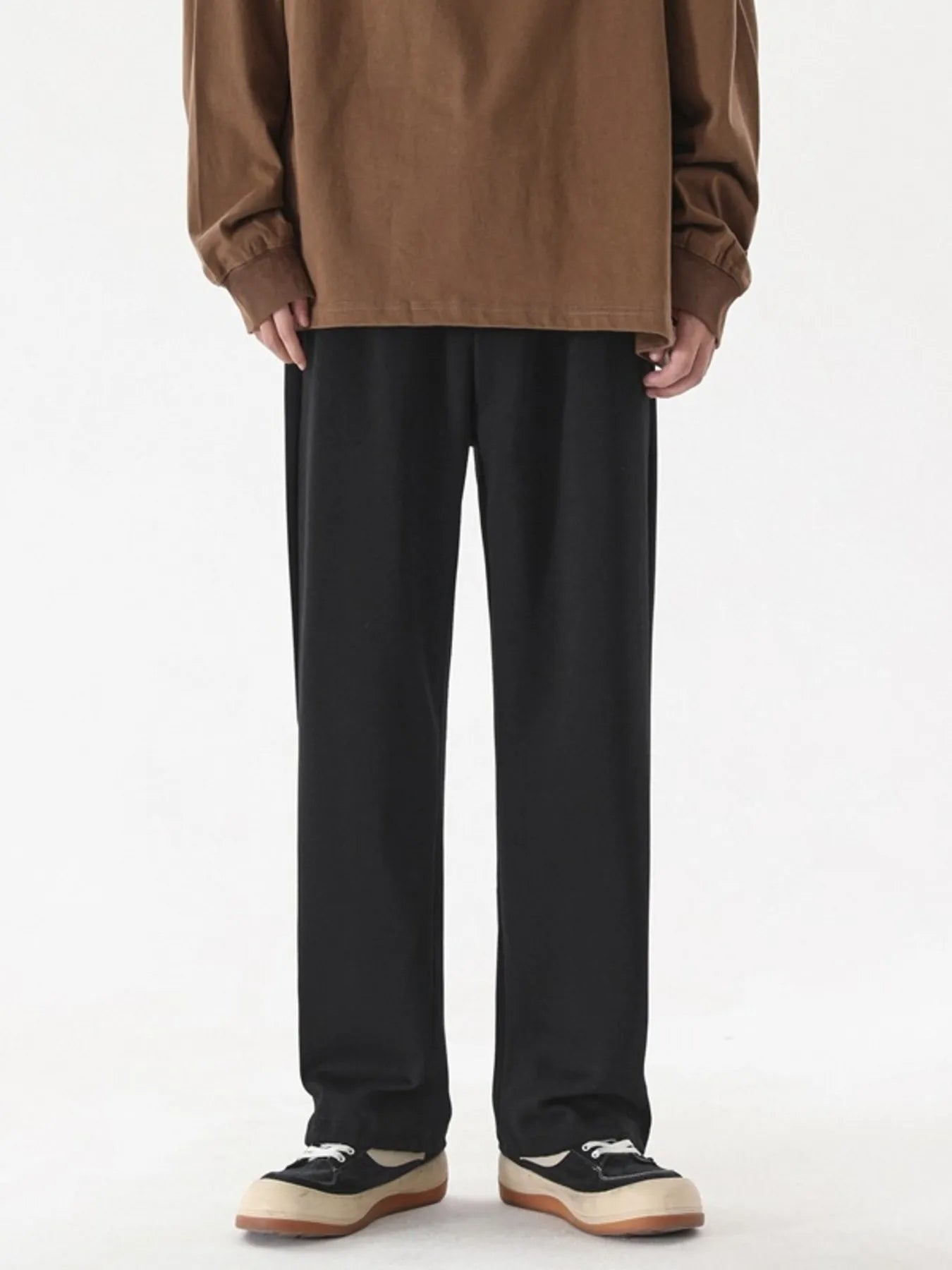 Men's Plus Size Casual Loose-Fit Sweatpants - Black -