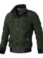 Men's Plus Size Casual Zip Up Lightweight Jacket - Green -