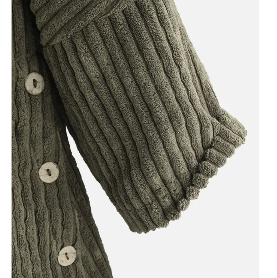 Loose Plus Size Retro Corduroy Coat - - coat