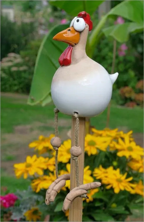 Daze Rooster Hen Resin Statue Garden Figurines for Outdoor Interior Decoration