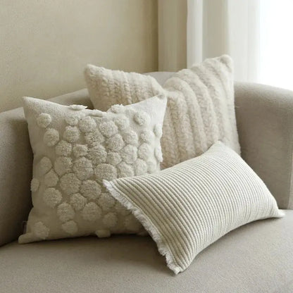 Jacquard Cushion Cover Plush Pillow